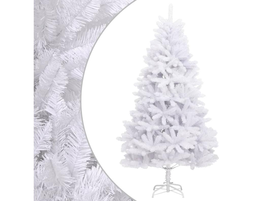 Sapin de Noël artificiel à charnières avec support blanc 240 cm