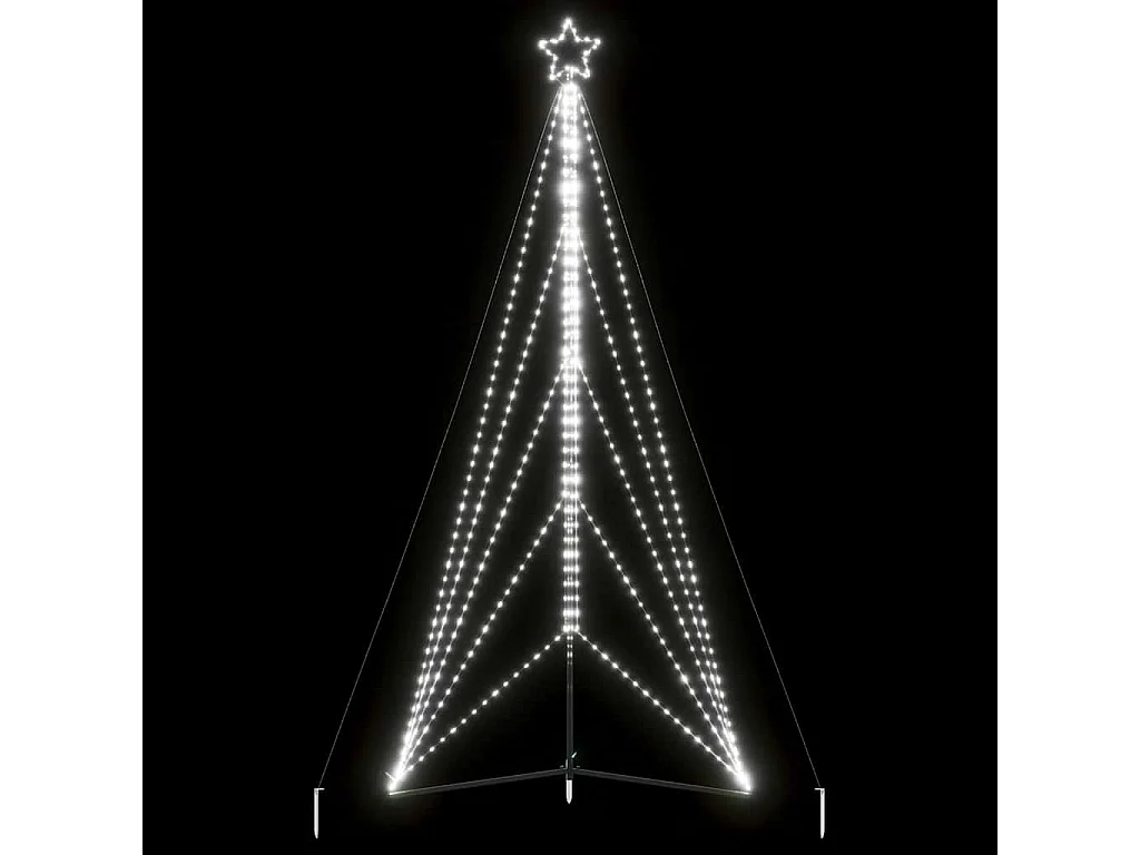 LED-kerstboom 615 LEDs koud wit 404,5 cm