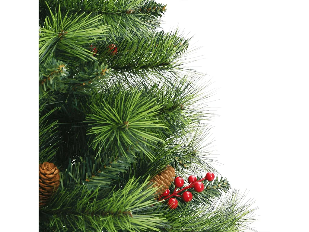 Árvore de Natal artificial articulada c/ pinhas e bagas 150 cm