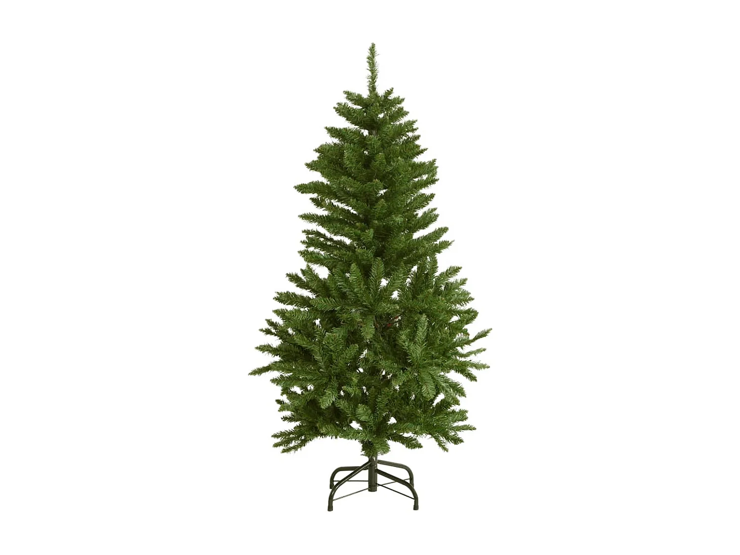 Albero di Natale Artificiale Incernierato con Base Verde 150 cm