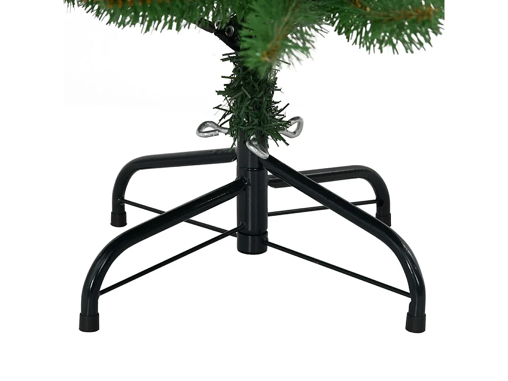 Sapin de Noël artificiel à charnières avec support vert 150 cm