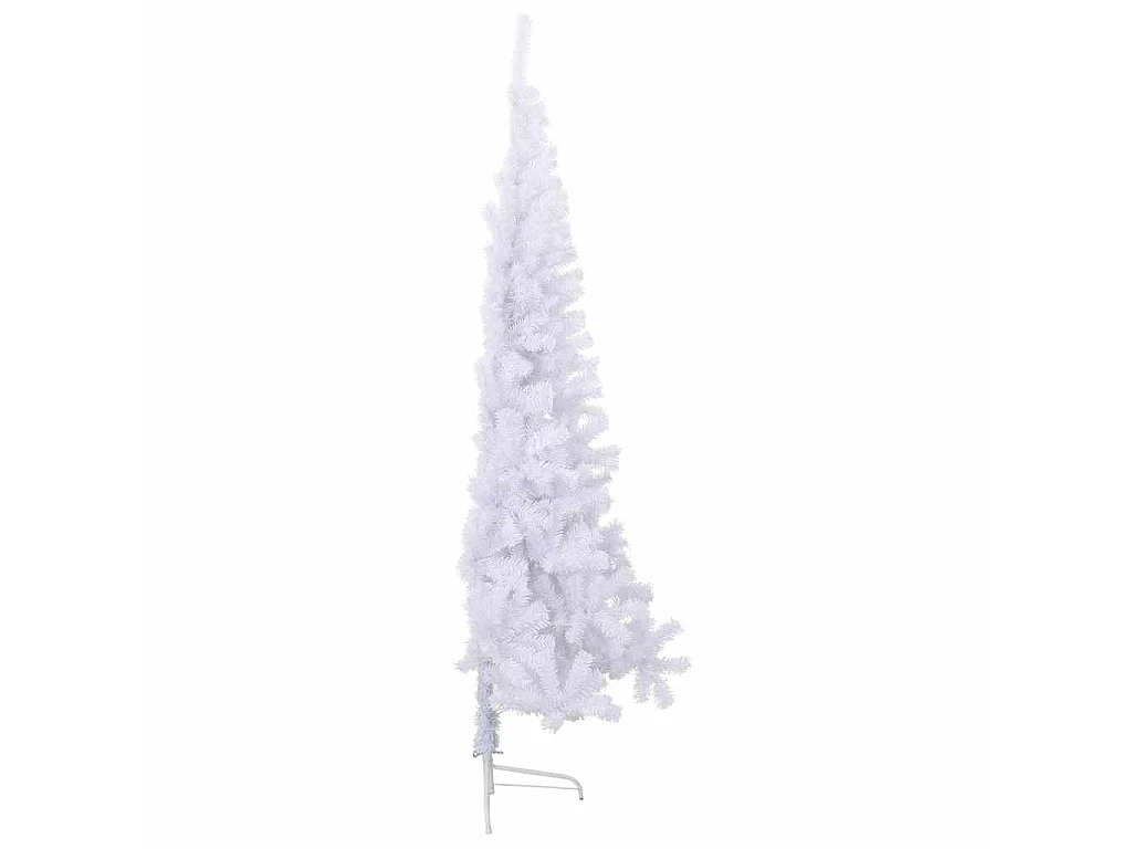 Kunstkerstboom met standaard half 210 cm PVC groen