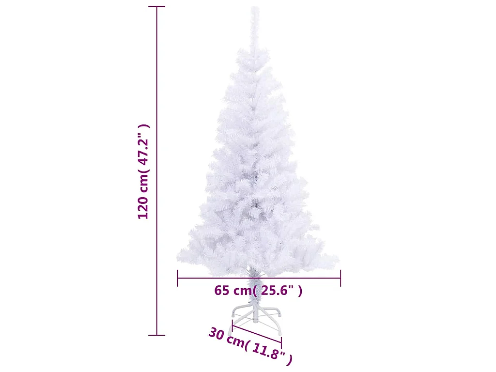 Árvore de Natal artificial com suporte 120 cm 230 ramos