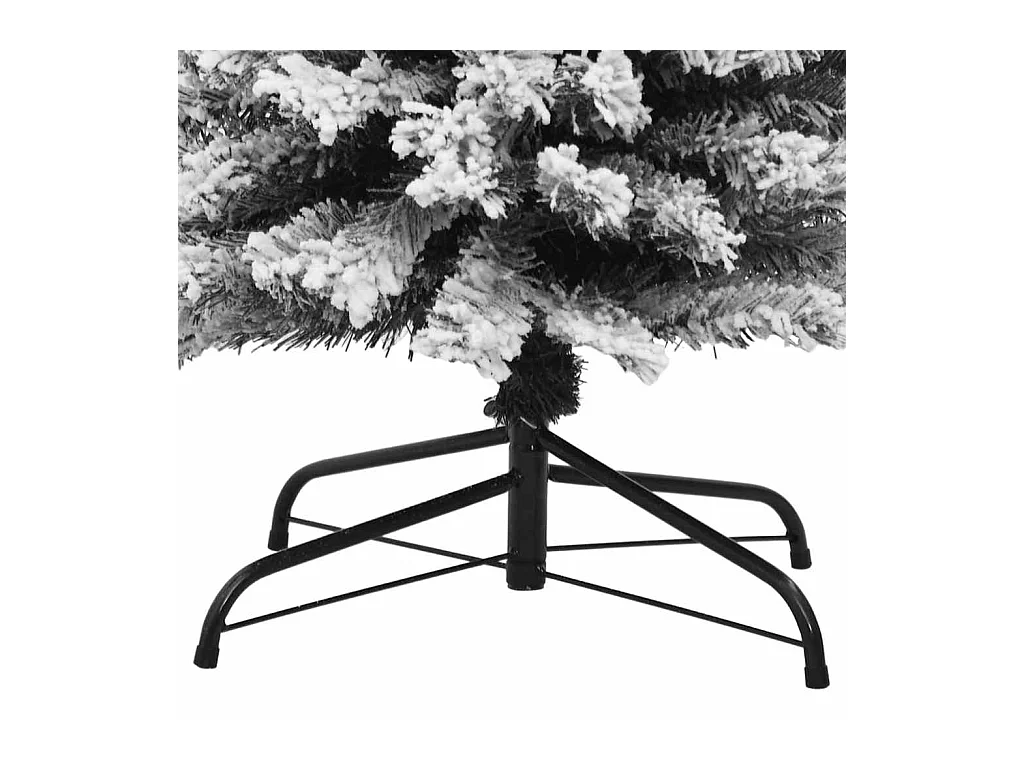 Sapin de Noël artificiel mince flocon de neige vert 180 cm PVC
