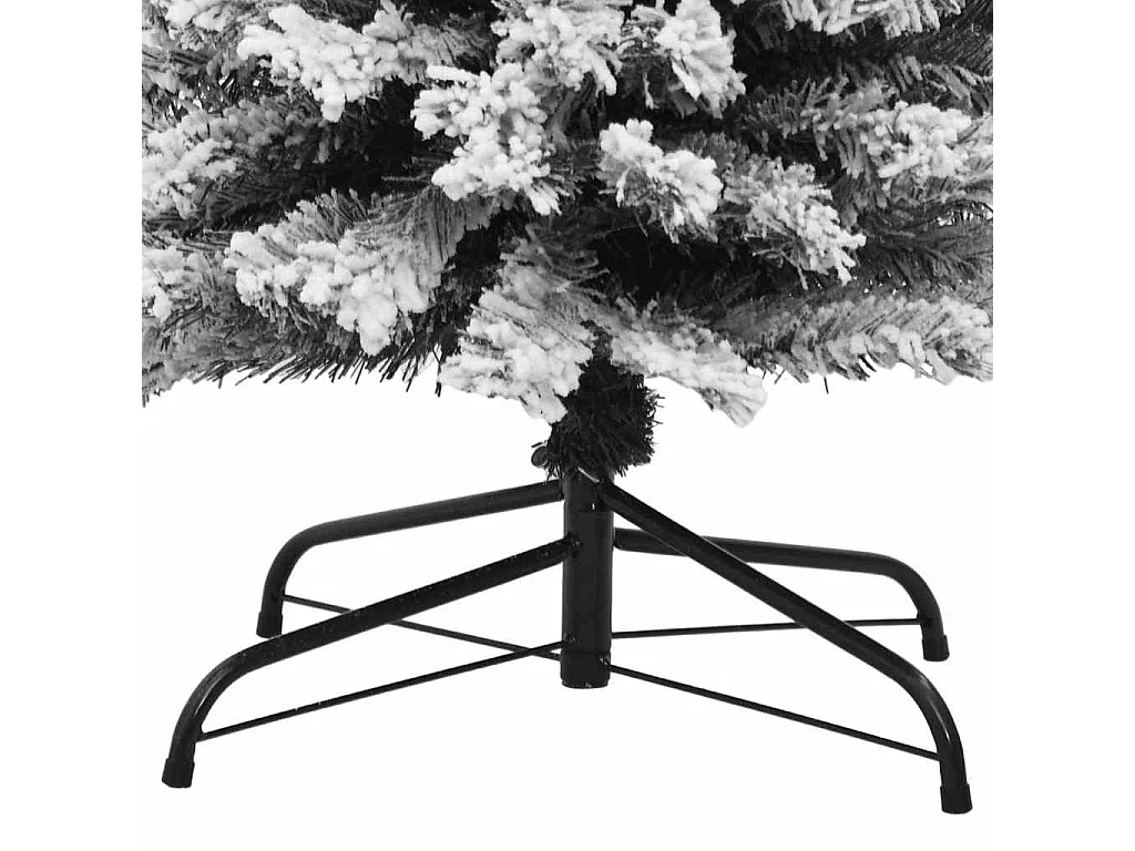 Sapin de Noël artificiel mince flocon de neige vert 180 cm PVC