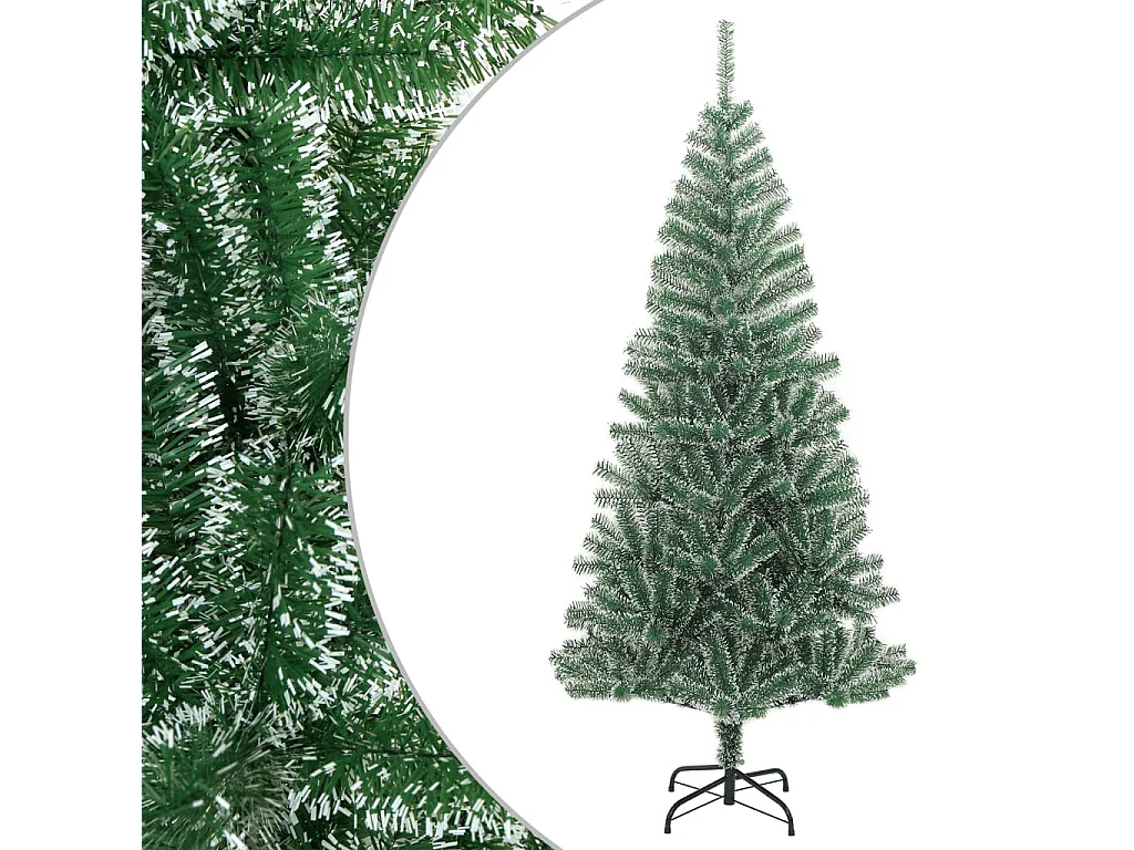 Árvore de Natal artificial com flocos de neve 240 cm verde