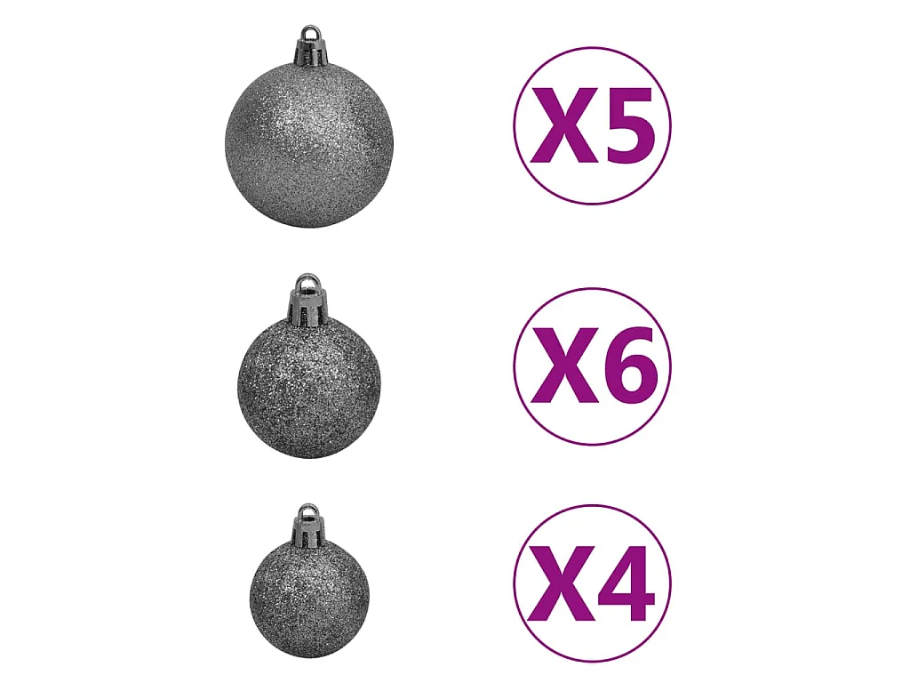 Künstlicher Weihnachtsbaum Nordmann LED & Kugeln Grün 180 cm