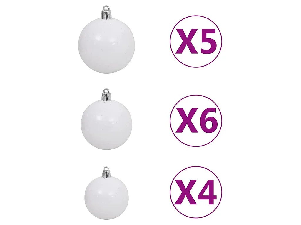 Künstlicher Weihnachtsbaum Nordmann LED & Kugeln Grün 180 cm