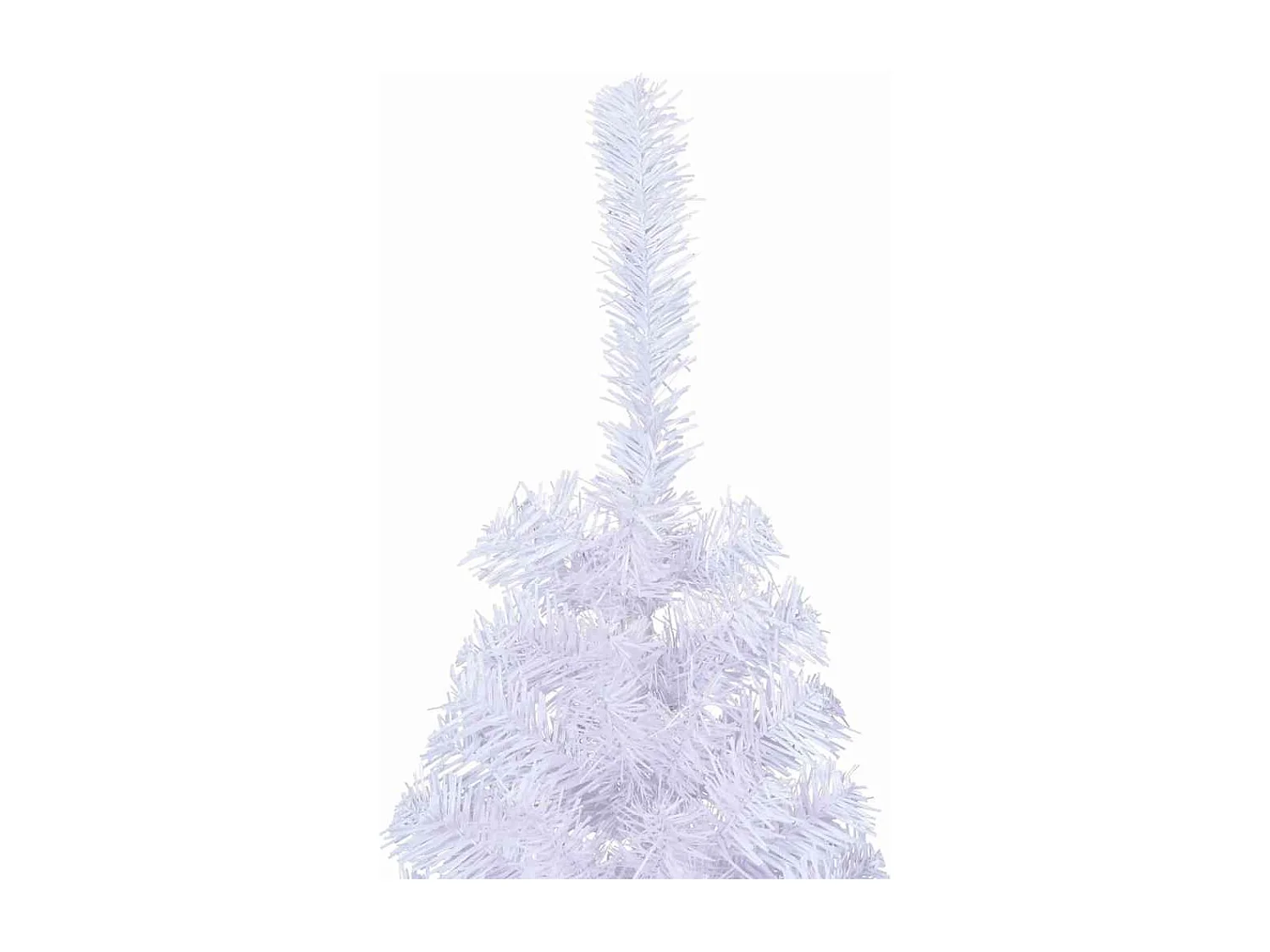 Albero di Natale Artificiale Metà con Supporto Bianco 150cm PVC