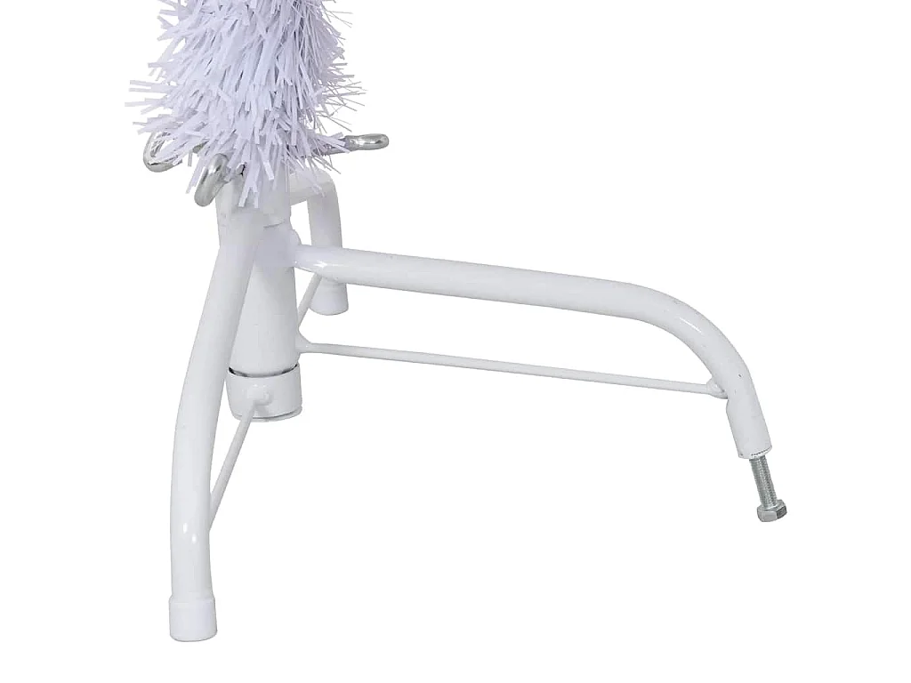 Meia árvore de Natal artificial com suporte 150 cm PVC branco