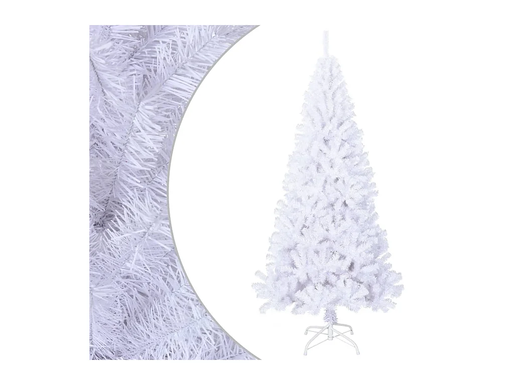 Kunstkerstboom met dikke takken 240 cm PVC wit