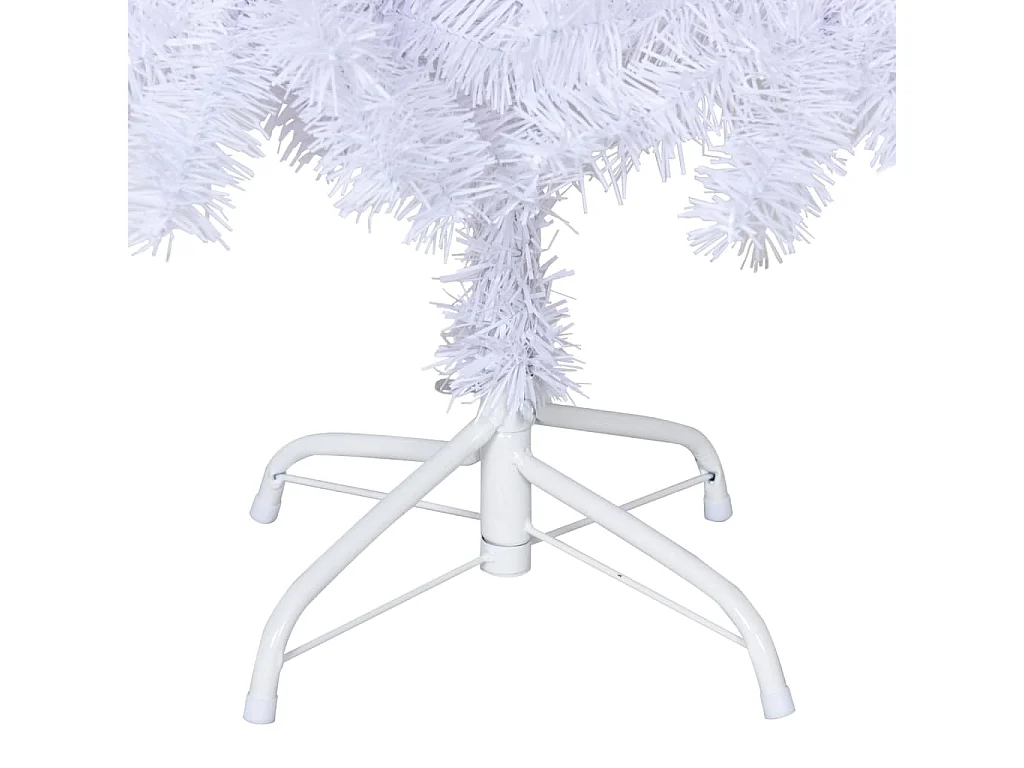 Künstlicher Weihnachtsbaum mit Dicken Zweigen Weiß 240 cm PVC