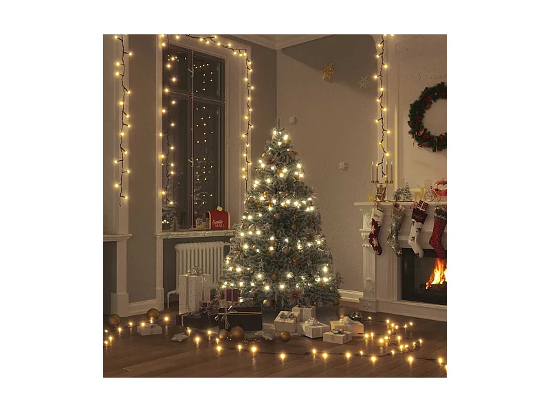 Guirlande lumineuse et 600 LED 60 m 8 effets lumineux IP44 Blanc chaud