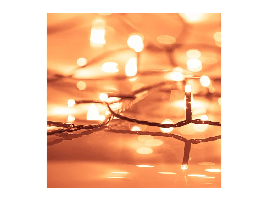 Guirlande lumineuse et 600 LED 60 m 8 effets lumineux IP44 Blanc chaud