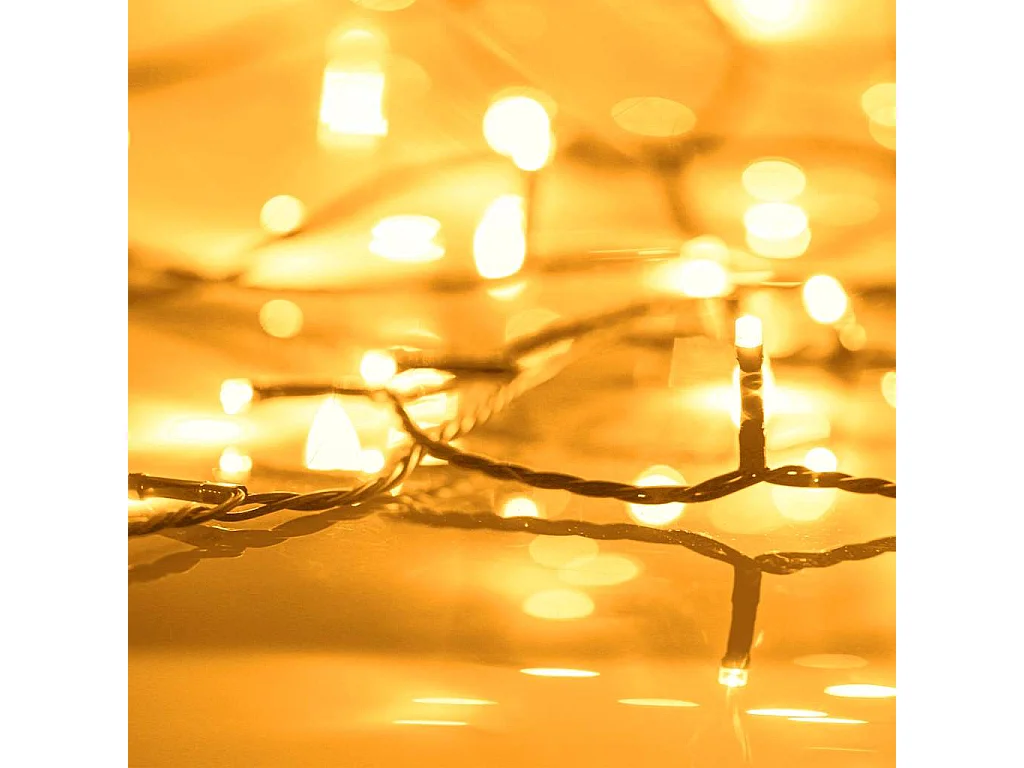 Guirlande lumineuse et 600 LED 60 m 8 effets lumineux IP44 Blanc chaud