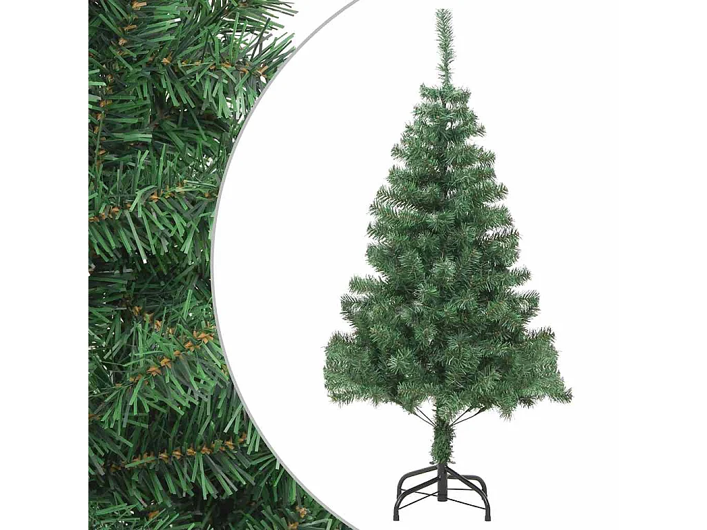 Árvore de Natal artificial com suporte de aço 210 cm 910 ramos