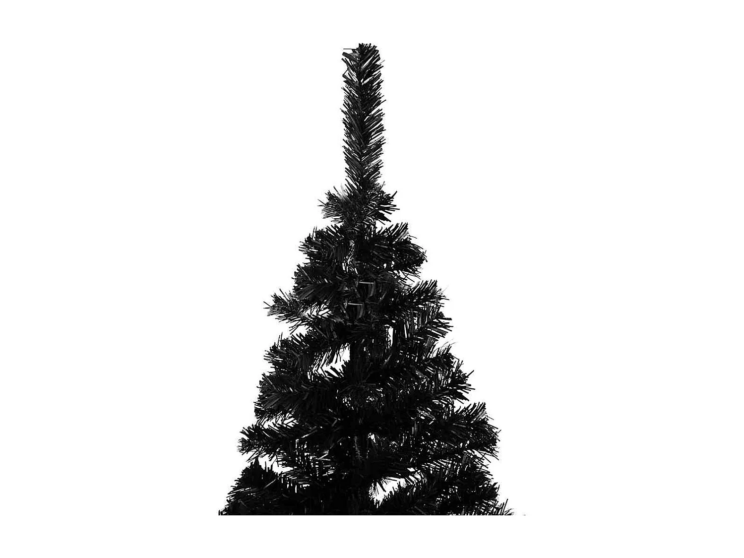 Künstlicher Weihnachtsbaum Beleuchtung & Kugeln Schwarz 120 cm