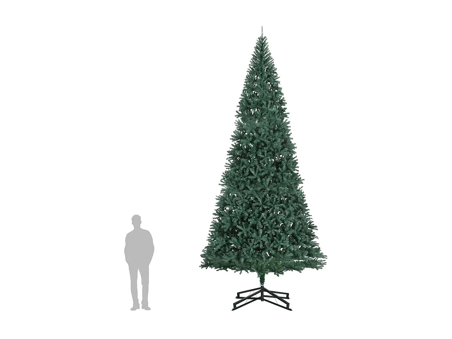 Sapin de Noël artificiel avec support vert 500 cm PVC
