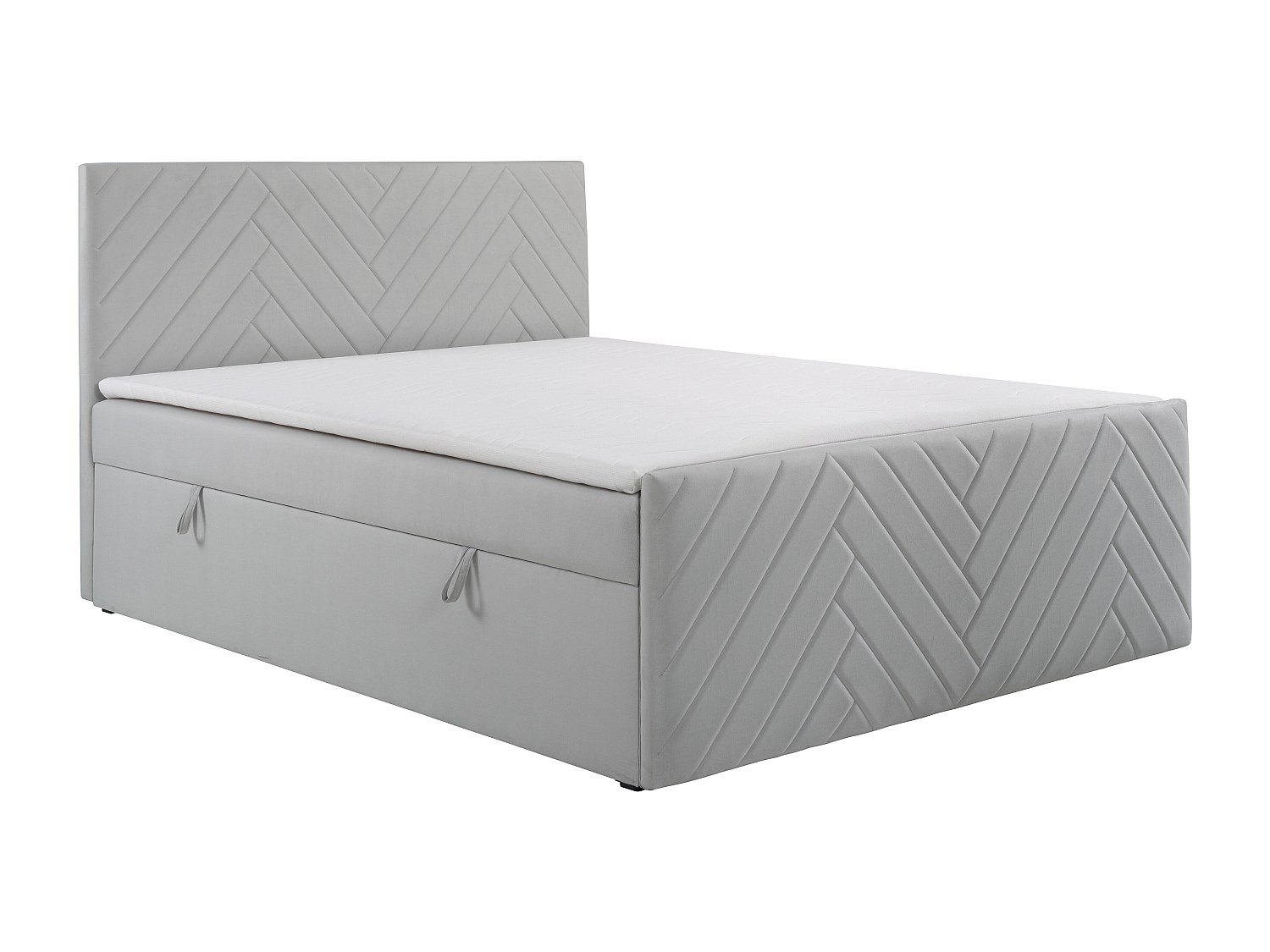 Deko-Komplett-Set mit Bett-Kopfteil + Bettgestell mit Bettkasten + Matratze günstig online kaufen