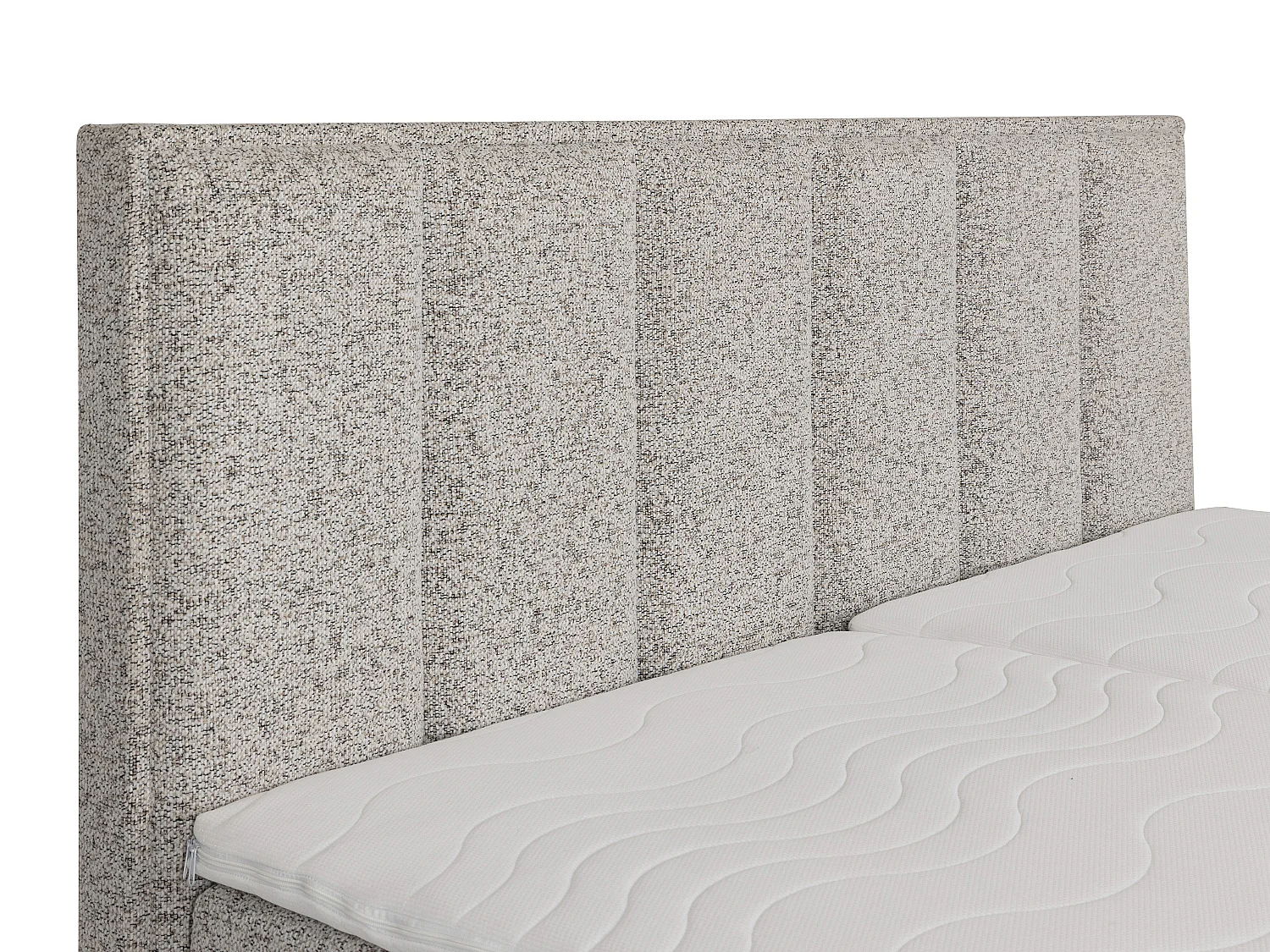 Komplett boxspring sett med hodegavl + elektrisk regulerbare sengebunner + madrass + overmadrass - 2 x 90 x 200 cm - Stoff - Beige - KALASI fra PALACIO