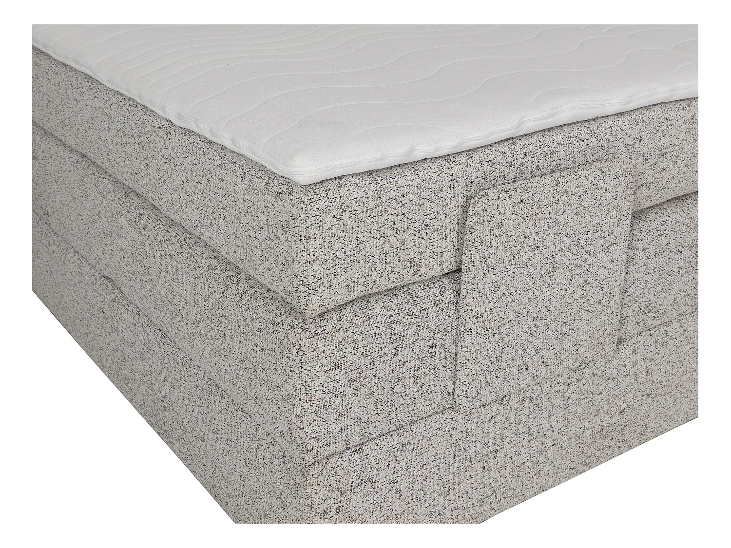 Ensemble complet boxspring tête de lit + sommiers relaxation électrique + matelas + surmatelas - 2 x 90 x 200 cm - Tissu - Beige - KALASI de PALACIO