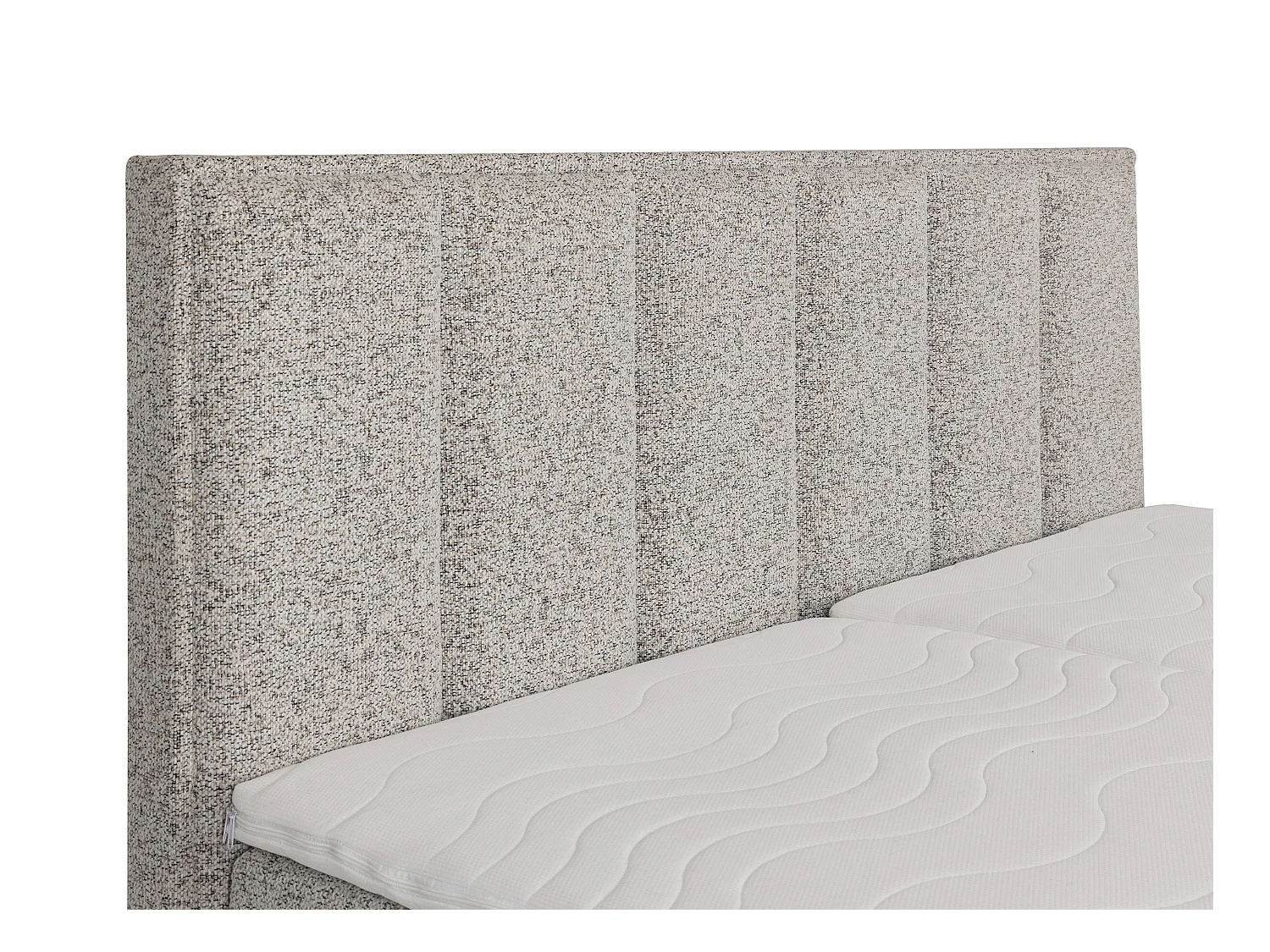 Ensemble complet boxspring tête de lit + sommiers relaxation électrique + matelas + surmatelas - 2 x 90 x 200 cm - Tissu - Beige - KALASI de PALACIO
