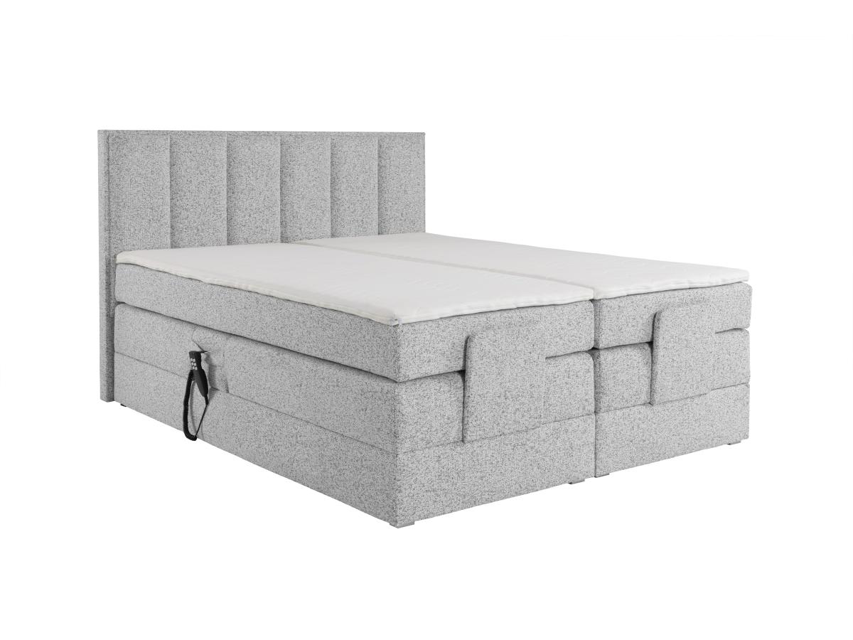 Boxspringbett mit Bett-Kopfteil + elektrisch verstellbare Lattenroste + Mat günstig online kaufen