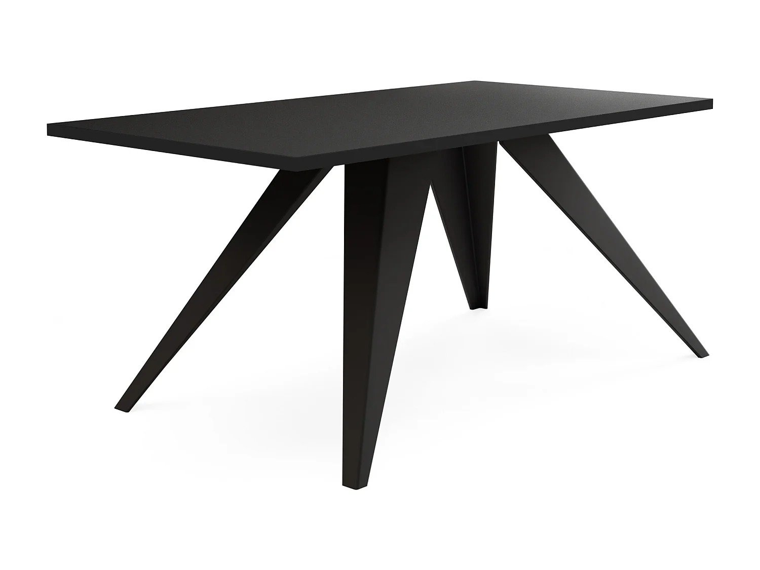 Couchtisch Vance 120 x 60 cm - Beistelltisch Rechteckig, Wohnzimmertisch Industrial - Sofatisch mit Metallgestell Schwarz - Kaffeetisch Modern - Schwarz