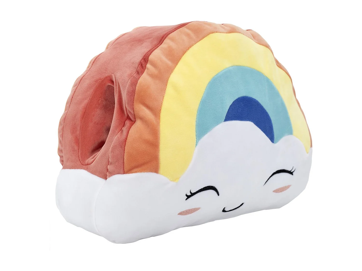 Peluche Manchon Arc-en-Ciel Kawaii M6 - Douceur et Couleurs pour vos Mains