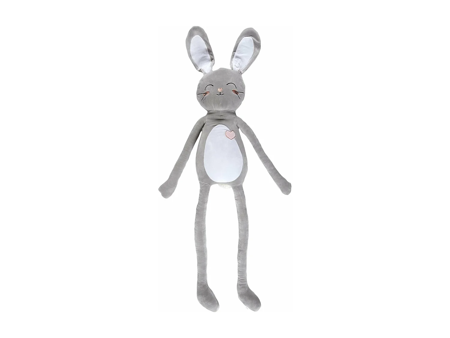 Peluche Lapin Longues Pattes à Nouer Kawaii M6 - Gris