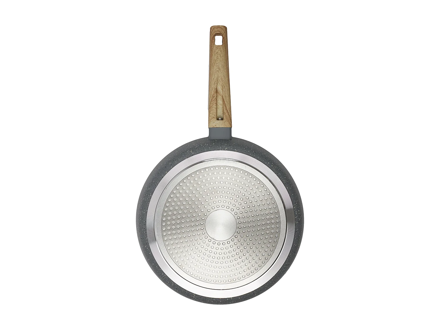 Poêle en aluminium Forge avec manche effet bois 24cm M6