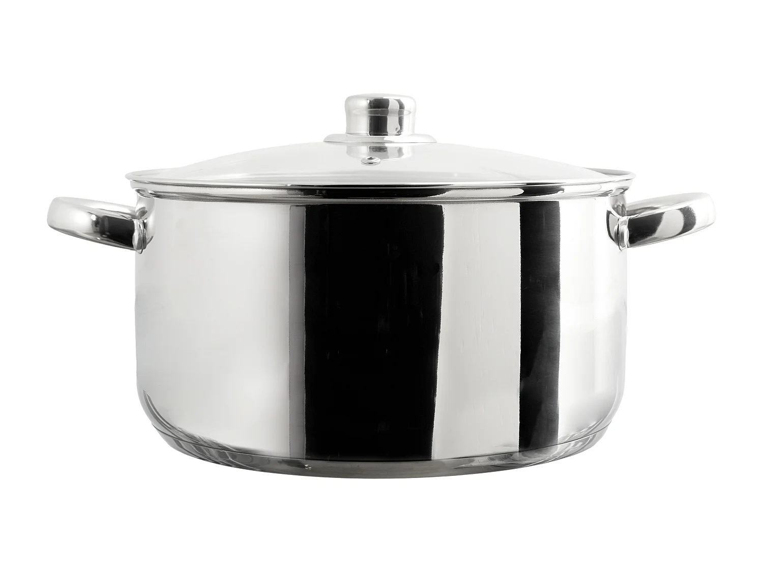 Faitout en métal avec couvercle en verre pour induction 7L M4