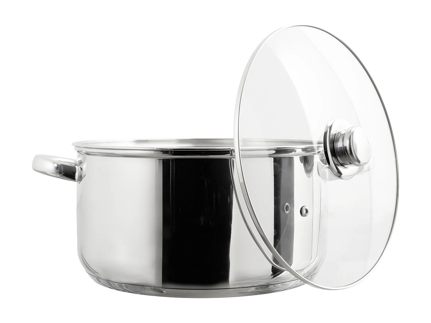 Faitout en métal avec couvercle en verre pour induction 7L M4