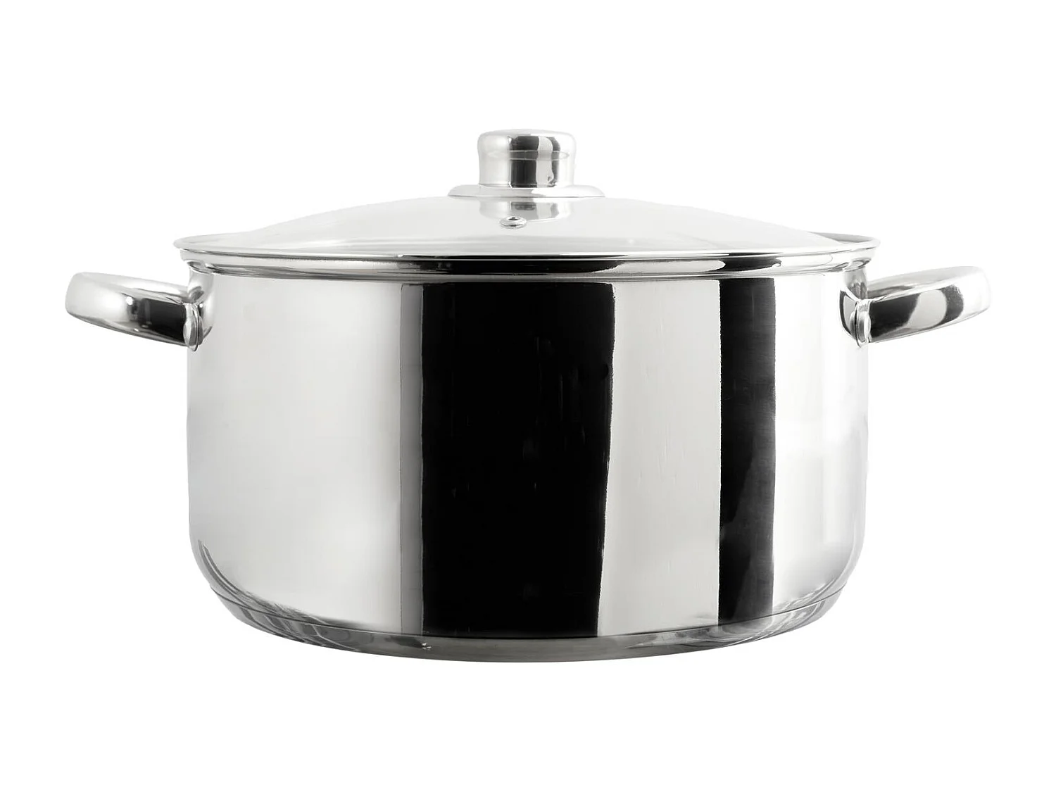 Faitout en métal avec couvercle en verre pour induction 7L M4