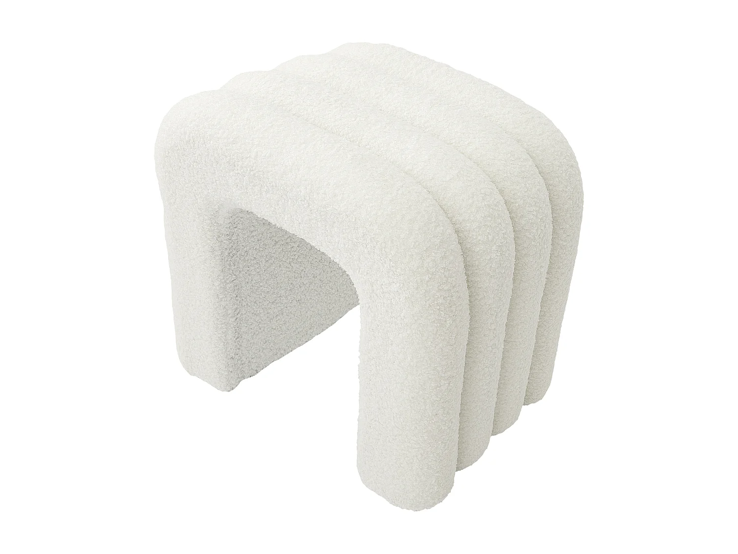 Pouf Bouclette Archy Blanc