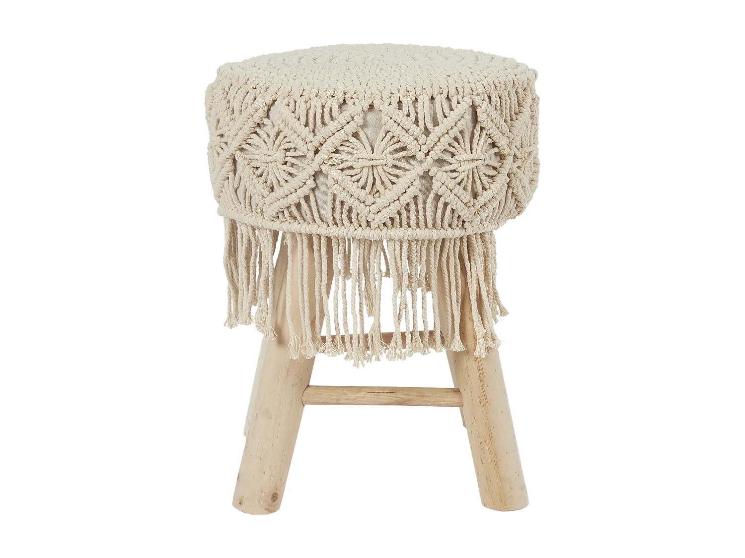 Tabouret Boho M1 - Design Unique et Artisanal pour une Décoration Bohème Authentique