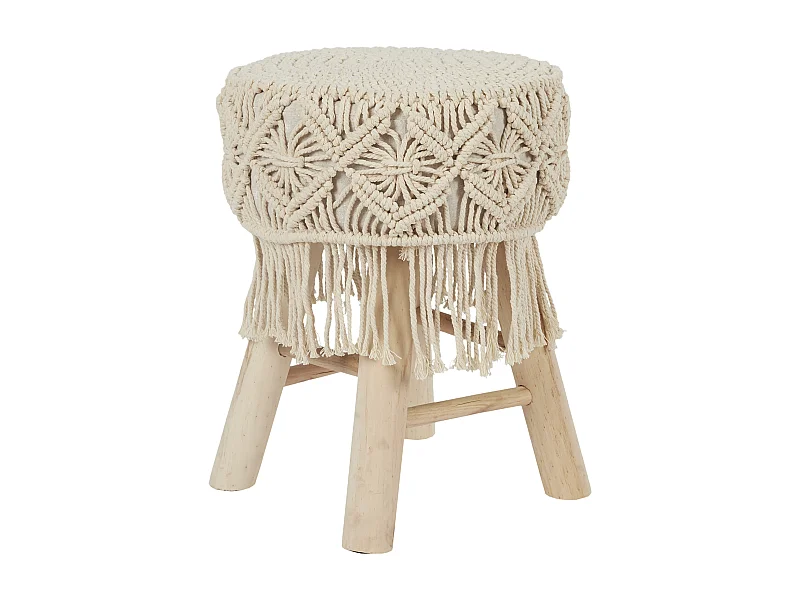 Tabouret Boho M1 - Design Unique et Artisanal pour une Décoration Bohème Authentique