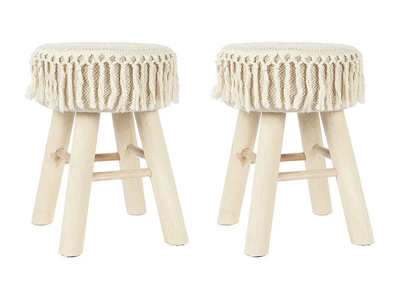 Tabouret PAMPA M2 bohème en bois de haute qualité