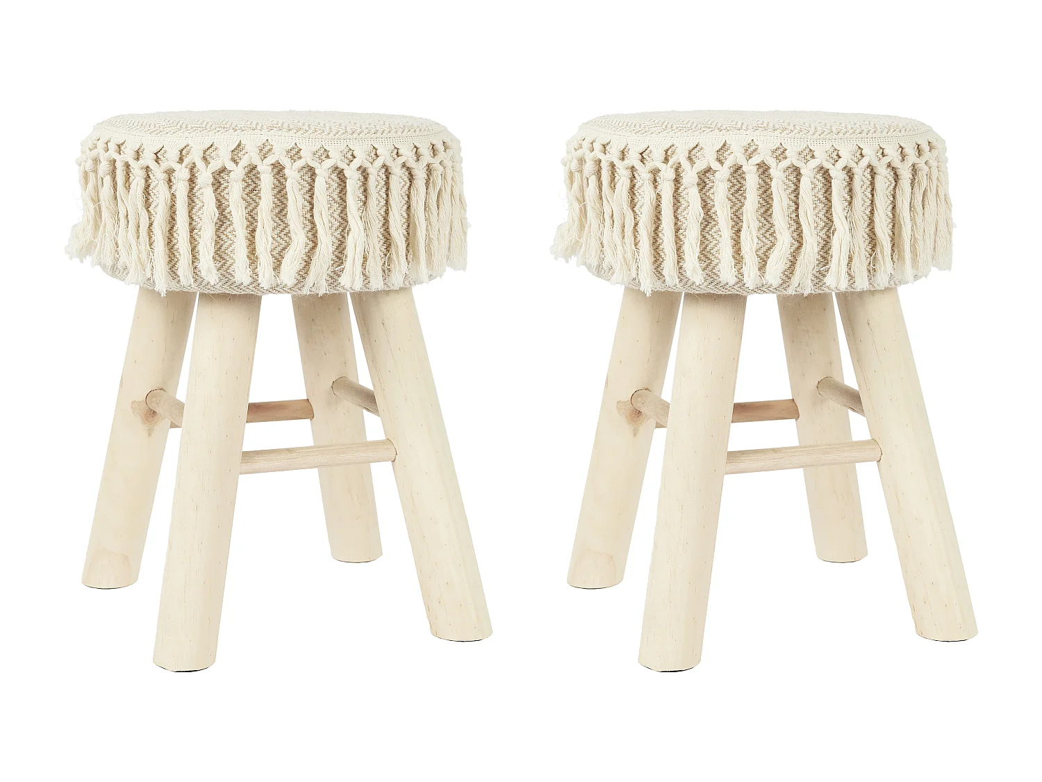 Tabouret PAMPA M2 bohème en bois de haute qualité