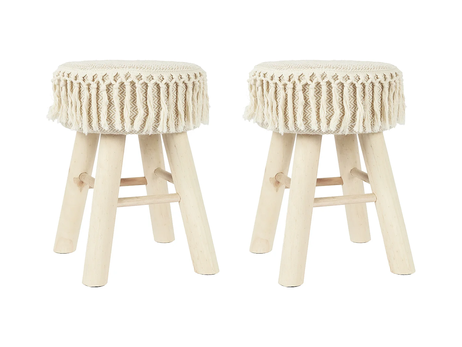 Tabouret PAMPA M2 bohème en bois de haute qualité