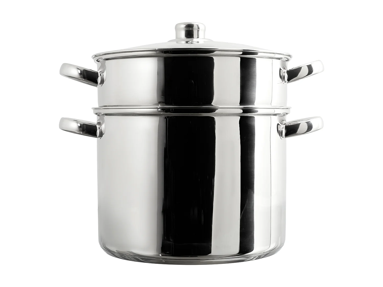 Couscoussier 2 étages 8L avec couvercle en verre pour induction