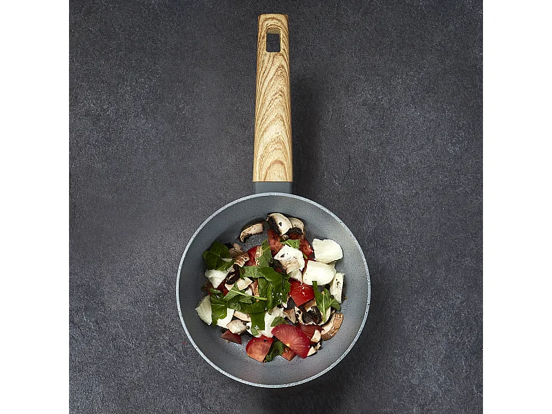 Casserole en Aluminium Forgé avec Manche Effet Bois 18cm M6