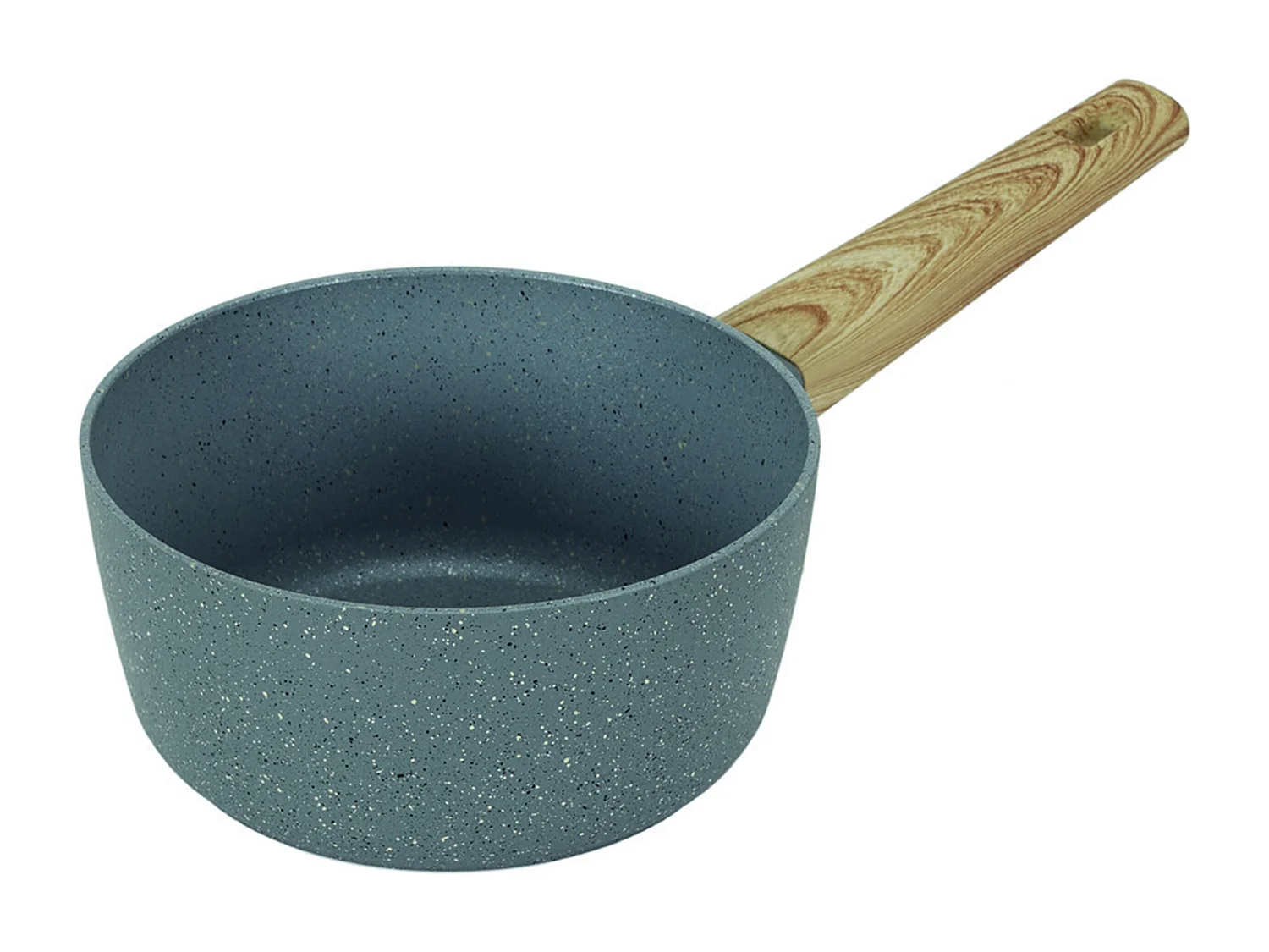 Casserole en Aluminium Forgé avec Manche Effet Bois 18cm M6