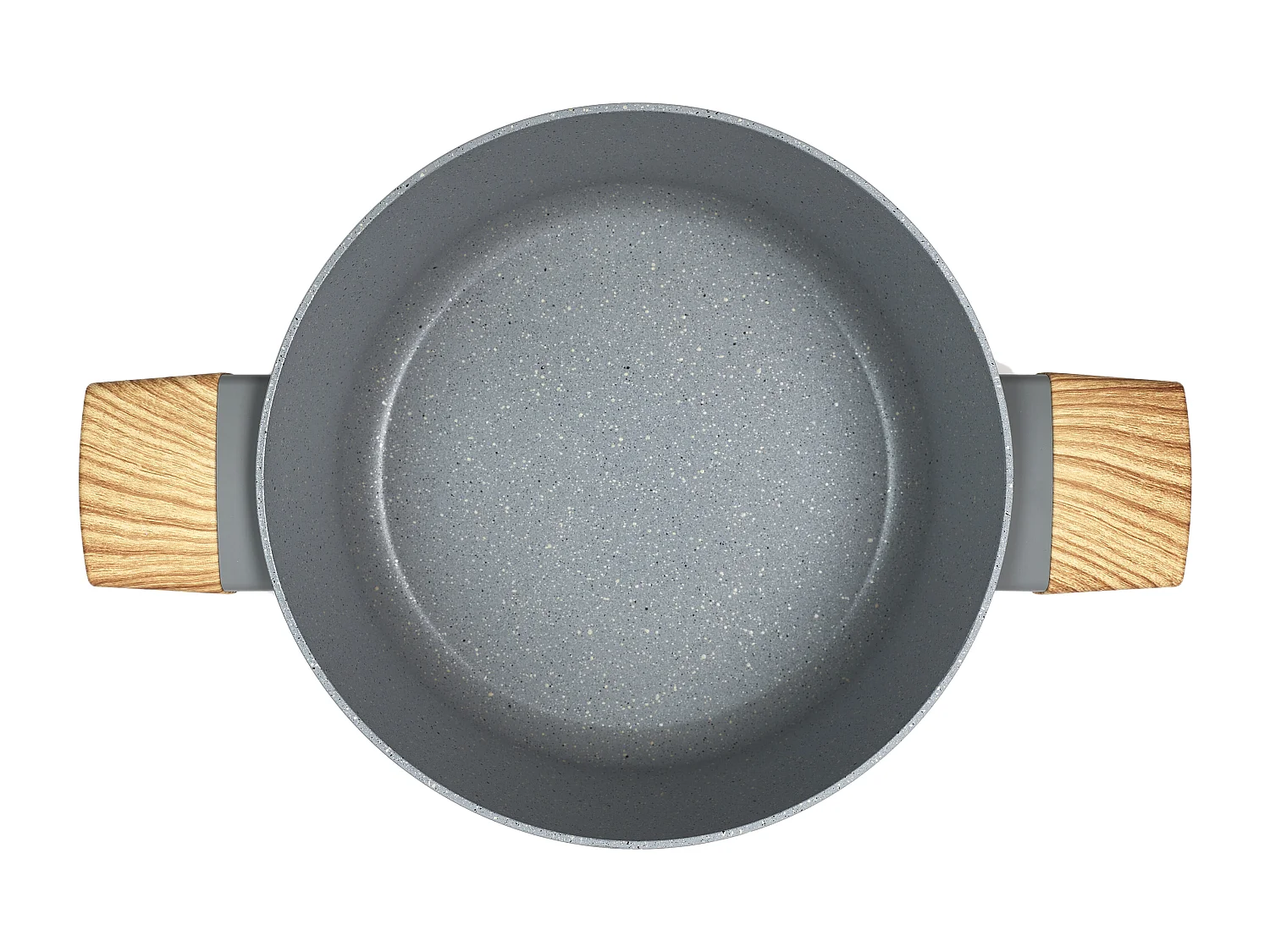 Faitout Aluminium Forgé avec Manche Effet Bois 28cm pour une cuisine savoureuse et sophistiquée