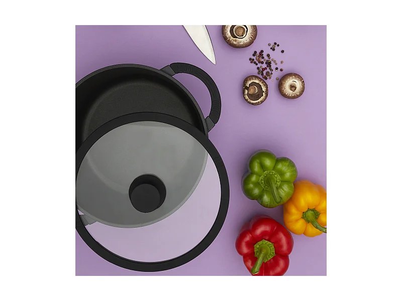 Faitout en fonte aluminium antiadhésif 24cm pour une cuisson homogène et rapide