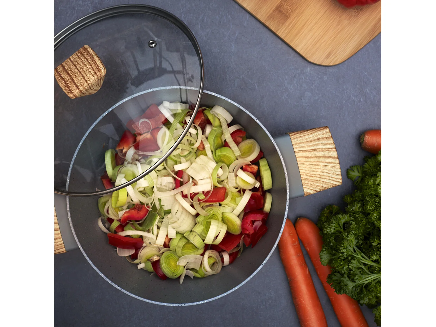 Faitout en Aluminium Forgé Effet Bois 24cm M4