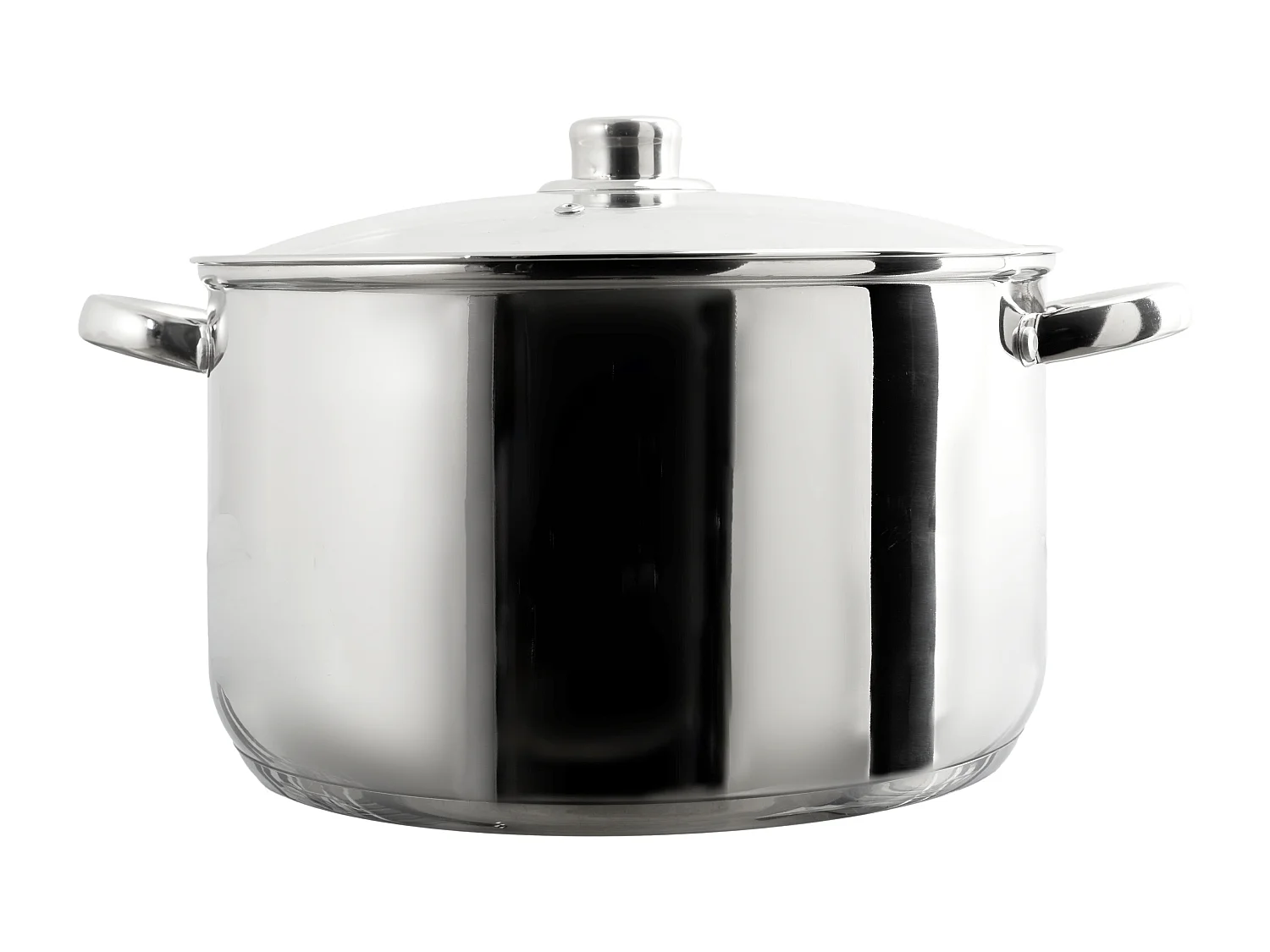 Faitout en métal de 10L avec couvercle en verre pour induction