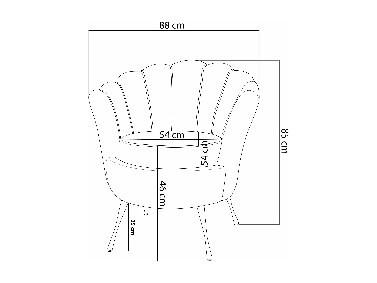 Fauteuil Coquille Cara - Fauteuil Cocktail En Velours, Design Art Déco, Pieds Dorés, 82x55x70cm Rose Poudré