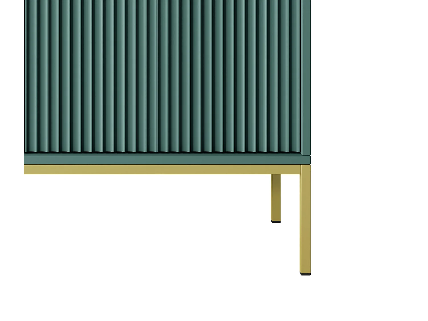 Komoda Design NOVA - Kolor: Labrador, fasada Geriffelt, 2 drzwi, 2 szuflady, 83x104x39cm, złote metalowe nogi, mebel uniwersalny