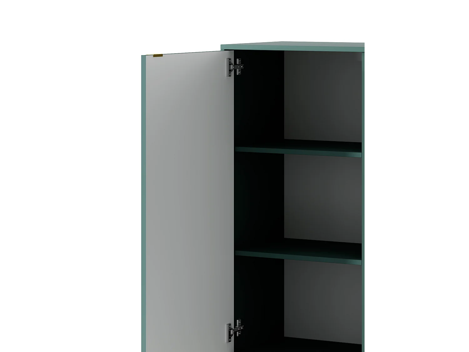 Komoda Wysoka Geriffelt DomoHome NOVA – 2 drzwi, Highboard z złotymi uchwytami, Labrador, złote nogi 125x104x39cm - Elegancka do salonu